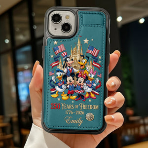 Celebrated America 250th Anniversary Leather Flip Wallet Phone Case - Personalized Gifts For Patriots 02tytn050626