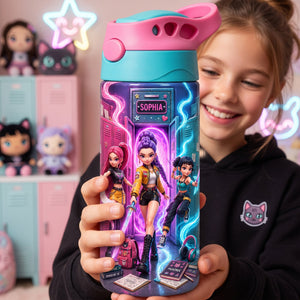 Fantasy Girl 12oz Colorful Kid Tumbler Personalized Back To School Gift 02HALU270726