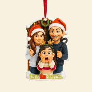 Cartoon Family Ornament - Custom Photo Gifts For Family 04nata200825