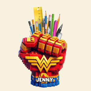 Super Fist Bump Wooden Pen Holder - Personalized Gifts For Kids 03ohtn240725