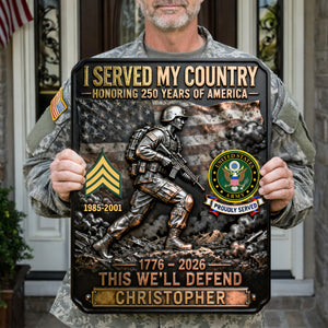American 250th Anniversary Metal Sign - Personalized Gifts For Veteran 03kilu120326