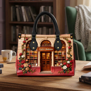 Book Store Theme Leather Bag - Personalized Gifts For Book Lover Leather Bag 02NALU060226