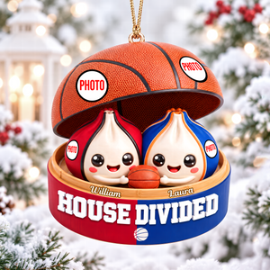House United Dumpling Couple Ornament - Personalized Gifts For Sport Lover Couple Christmas Ornament 04HUQN131026