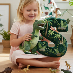 Alphabet Initial T-Rex Custom Shape Pillow - Personalized Gifts For Kids 01pgqn101225
