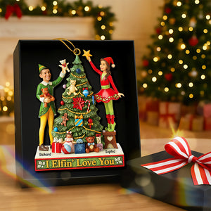 Romantic Holiday Christmas Ornament - Custom Photo Gifts For Couple 02huqn101025