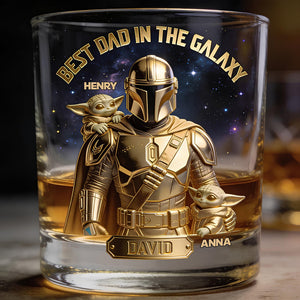 Great Space Dad Round Glass - Personalized Gifts For Dads 02PGDT040526