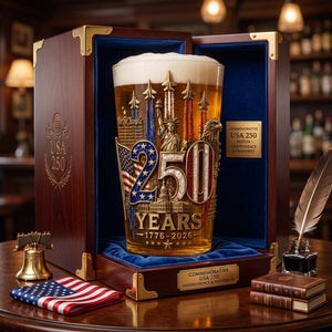 America 250th Anniversary Beer Glass - Personalized Gifts For Patriotic 05palu270526
