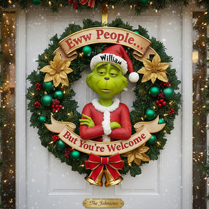 Eww People...Christmas Wood Sign Personalized Funny Gifts 01HYLU211125