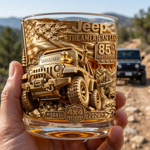 85th Anniversary Off-Road Round Glass - Personalized Gifts For Off-Road Lovers 03qhlu090626