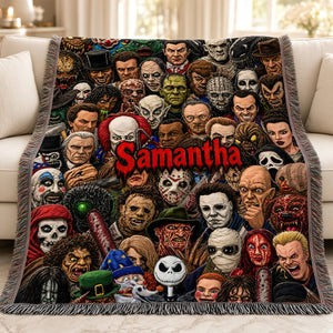 Eerie Woven Blanket - Personalized Gifts For Horror Lovers 05hudt021026