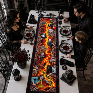 Scary Villain Quilted Table Runner - Personalized Gifts For Halloween 02hulu130826