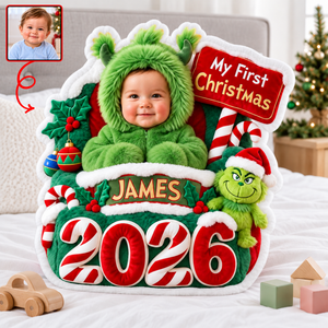 Baby First Christmas Custom Photo Pillow - Personalized Gifts For Christmas 05pgqn151026