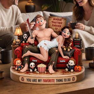Horror Together Forever Acrylic Plaque - Personalized Gifts For Couple 02OHQN200726