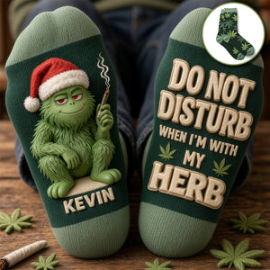 I'm With My Herbs Middle Tube Socks - Personalized Gifts For Stoner Socks 04TOTA190926