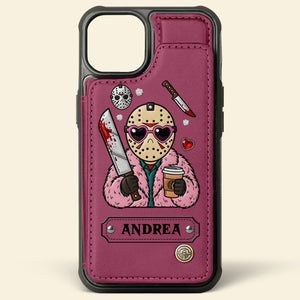 Horror Character Leather Flip Wallet Phone Case - Personalized Gifts For Horror Lovers 03nata200825