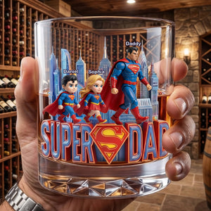 Fearless Guardian Dad and Kids Drinking Glass - Personalized Gifts For Dads 04ohlu190526