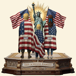 250th Anniversary Patriotic Family Plaque – Personalized Gift For Family 04PATN100326