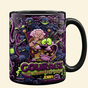 Brave Little Dog Black Coffee Mug - Personalized Gifts 01patn150726