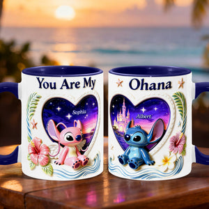 Set Of 2 Coffee Mugs - Little Blue Love - Personalized Coffee Mug Set 05PGQN030226