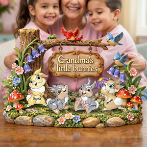Grandma's Bunnies Acrylic Plaque - Personalized Gifts For Grandma Plaque 07TYLU170326
