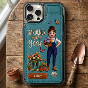 Garden Girl Leather Flip Wallet Phone Case - Personalized Gifts For Garden Lovers 01natn020626