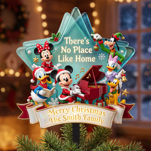 Home Is Where The Heart Is - Personalized Acrylic Christmas Tree Topper 01PATA030826