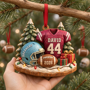 Tackle Season Wood Effect Ornament, Personalized Gifts For Sport Lovers 02qhlu141026