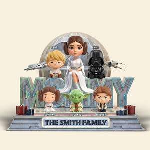 Cosmic Mom and Kids Acrylic Plaque - Personalized Gifts For Mom and Grandma 01ohqn110326