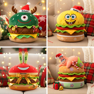 Funny Burger Custom Shape Pillow - Personalized Gifts For Kid 04PAQN101125