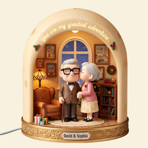 Old Couple Acrylic Light Box Personalized Christmas Gifts 04pgtn011125 You're My Greatest Adventure