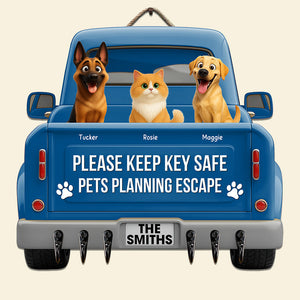 Pets Planning Escape Truck Key Hanger - Personalized Gifts For Pet Lovers 01tgqn270625