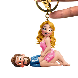 Naughty Couple Keychain - Personalized Gifts For Couples 02naqn150126