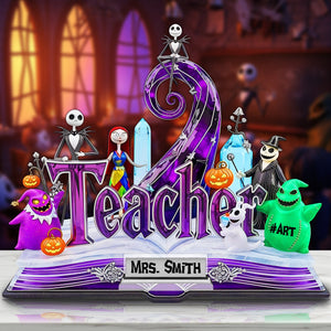 Horror Teacher Plaque - Personalized Gifts For Teacher 04tglu170625