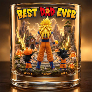 Best Power Dad Ever Round Glass Personalized Gifts For Dad 02TYDT140526