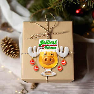 Personalized Gifts For Family, Vacation Moose Family Name Christmas Acrylic Ornament 05nalu171025