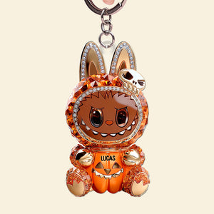 Pumpkin Cute Monster Personalized Gifts For Horror Fans Keychain 01tgtn140825