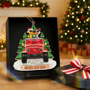 Jolly Off-road Ride With Duck Gang Ornament - Personalized Gifts For Family 06qhqn250925