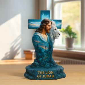 Jesus The Lion Of Judas Acrylic Plaque, Gifts For Christians With Loyal Faith 05QHPU170725-Homacus