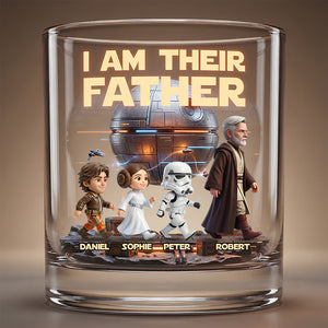 Cosmic Dad and Kids Round Glass - Personalized Gifts For Dad 02nadt250426