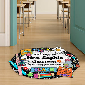 Welcome To Clasroom Doormat - Personalized Gifts For Teachers 01HULU210725