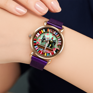 Sewing Machine Mesh Strap Watch - Personalized Gift For Sewing Lovers 03HULU250725