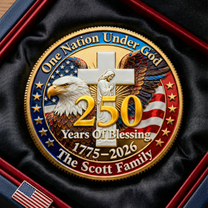 USA 250th Anniversary Printed Metal Coin - Personalized Gifts For Patriots 02huqn260226
