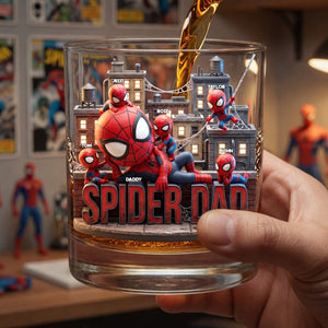 Dad And His Little Heroes Glass Mug - Personalized Gifts For Dad 03NALU290426