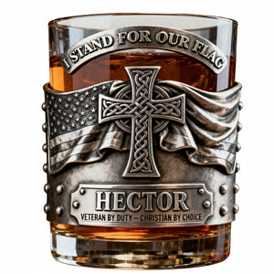 Veteran 11oz Round Glass - Personalized Gifts For Veteran 04totn060126