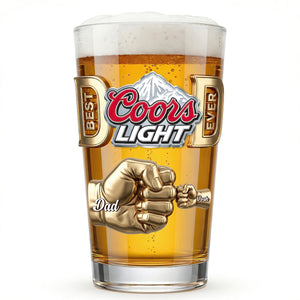 Family Fist Bump Pint Glass - Personalized Gifts For Dad 01NADT220526-Homacus
