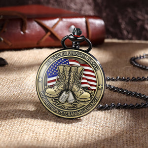 Proud To Have Served Pocket Watch - Personalized Gifts For Veteran 04qhqn110625