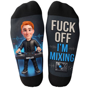 DJ Mixing Beats Middle Tube Socks - Personalized Gift For Music Lovers 03NATA230926