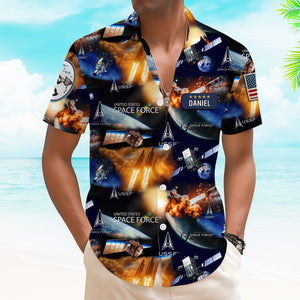 Outer Space Command Hawaiian Shirt - Personalized Military Logo Gifts For Veteran 02HULU210625