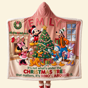 Christmas Gathering Hood Blanket - Personalized Gifts For Christmas 04natn261026