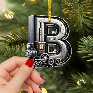 Custom Alphabet Letter Gifts For Train Lovers Christmas Ornament 05xqtn231024 - Ornament - GoDuckee